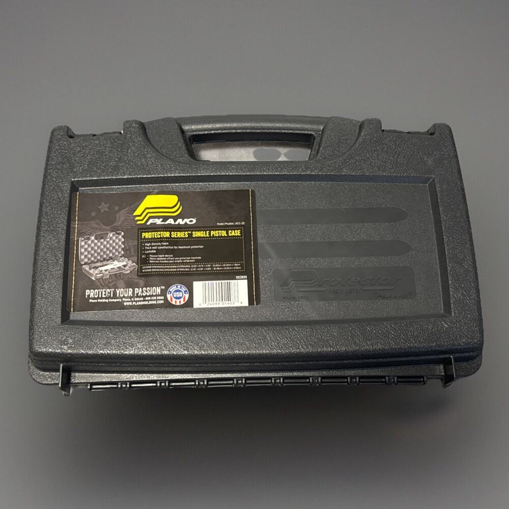 🔥Plano Protector Series Single Pistol Case + Tabs + Foam Small Black BNWT🔥